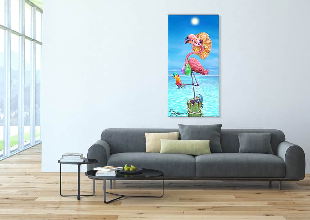 Pre-Order "Flirty Flamingo" Limited Edition Canvas - Release July 2026
