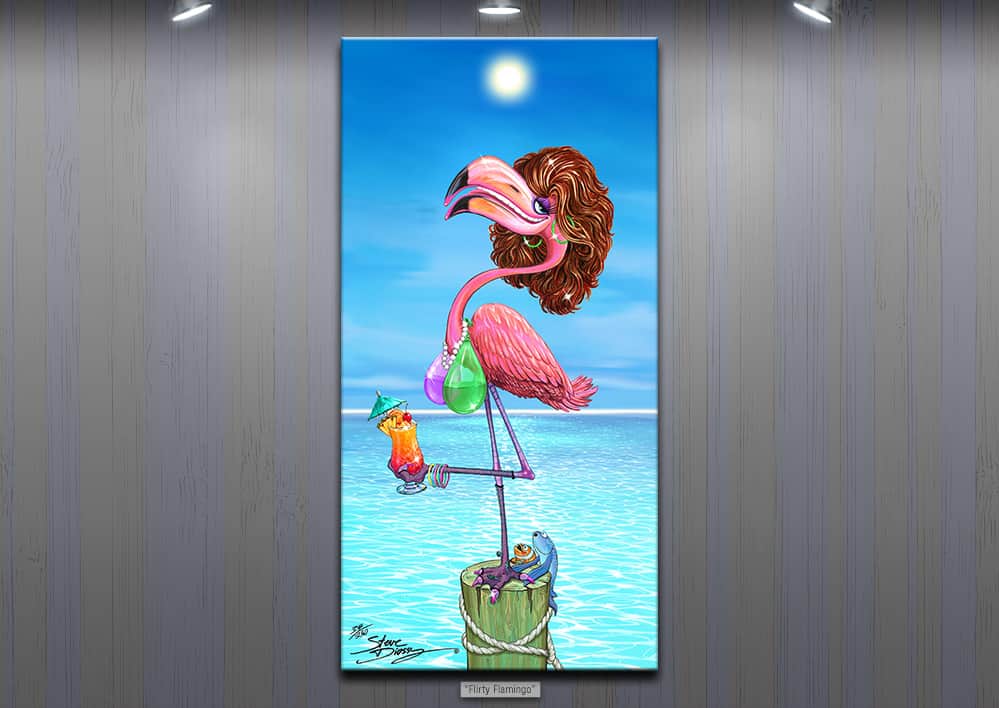 Pre-Order "Flirty Flamingo" Limited Edition Canvas - Release July 2026