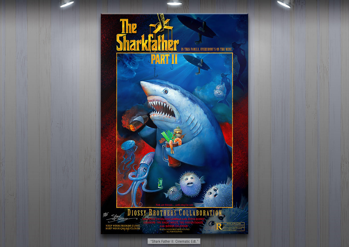 "The Sharkfather II: Cinematic Edt.” Limited Edition Canvas
