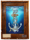 "Anchors Aweigh" Lobster Trap Framed Mini-Canvas