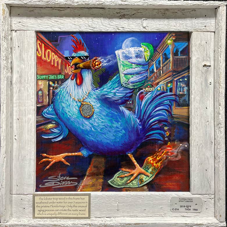 NEW! "Cock of the Walk" Lobster Trap Framed Mini-Canvas