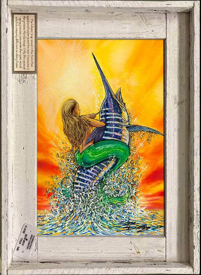 "Live Bait" Lobster Trap Framed Mini-Canvas