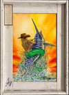 "Live Bait" Lobster Trap Framed Mini-Canvas