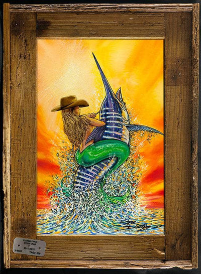 "Live Bait" Lobster Trap Framed Mini-Canvas