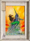 "Live Bait" Lobster Trap Framed Mini-Canvas