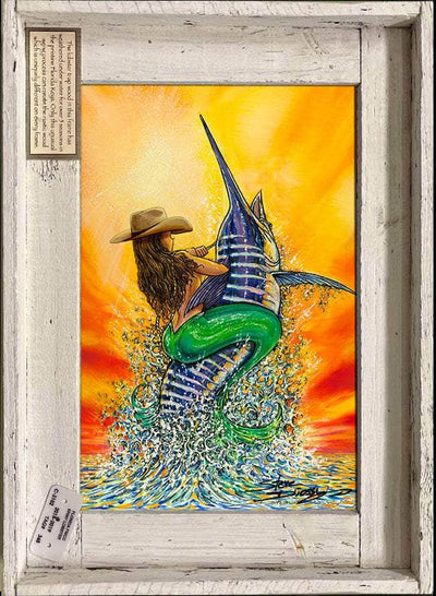 "Live Bait" Lobster Trap Framed Mini-Canvas