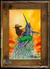 "Live Bait" Lobster Trap Framed Mini-Canvas