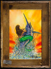 "Live Bait" Lobster Trap Framed Mini-Canvas