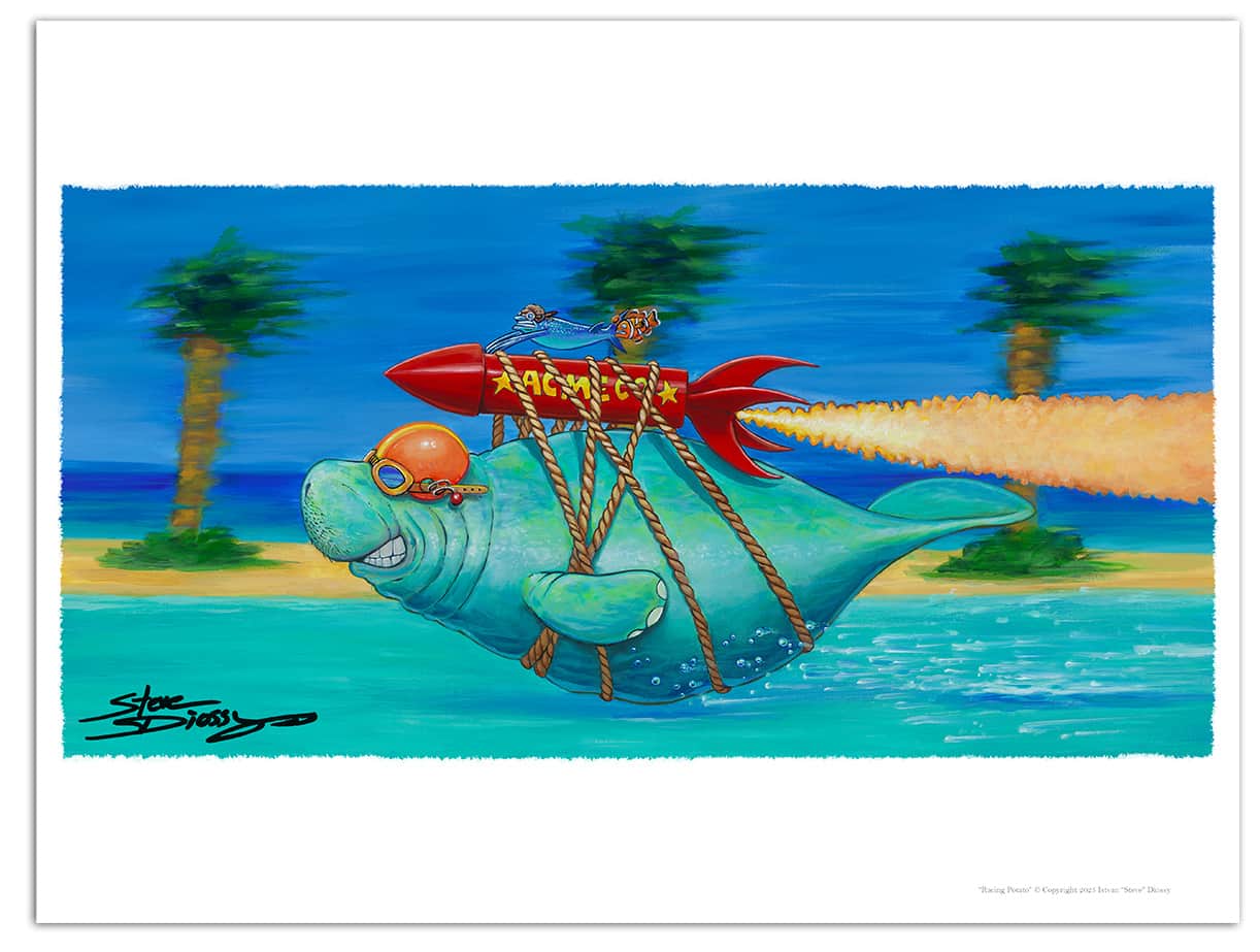 "Racing Potato" Fine Art Paper Print