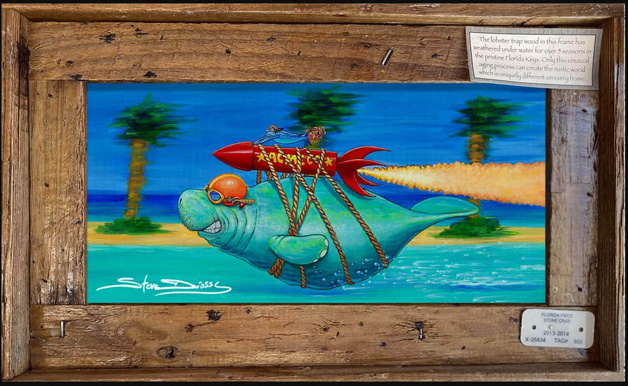 Pre-Order "Racing Potato" Lobster Trap Framed Mini-Canvas - Shipments Start Mid-July