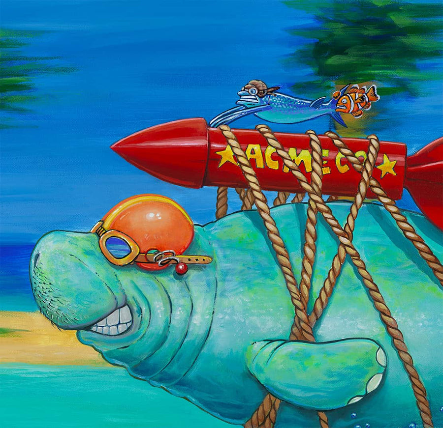NEW! "Racing Potato" Original Acyrlic on Canvas by Steve Diossy