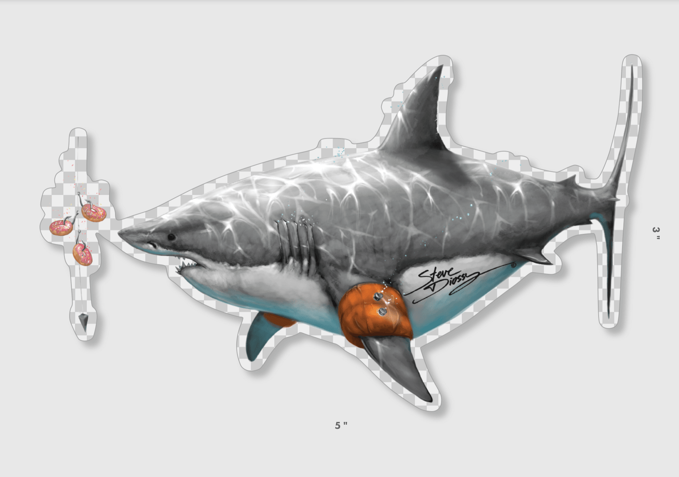 "Donut Shark" Mini Sticker