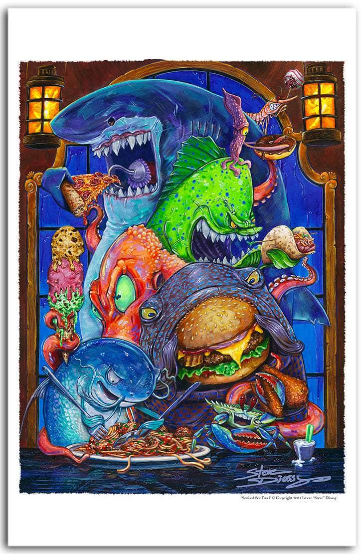 "Seafood See Food" Fine Art Paper Print