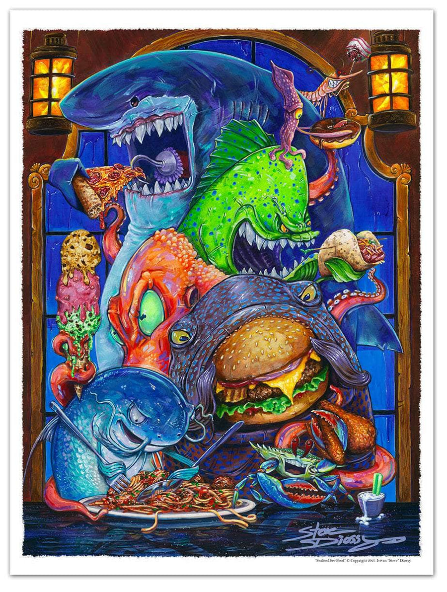 "Seafood See Food" Fine Art Paper Print