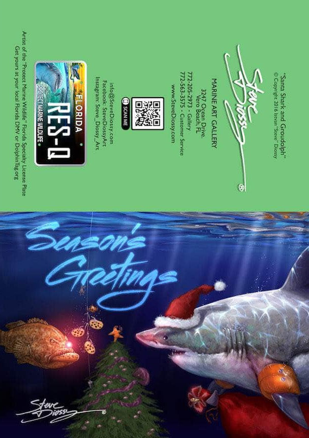 "Santa Shark and Groudolph" Holiday Card