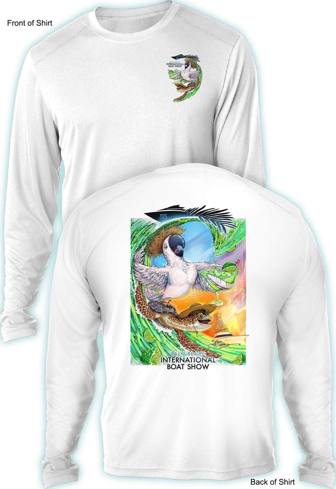 2025 Official Palm Beach Intl' Boat Show- Men’s Long Sleeve Shirt - 100% Polyester