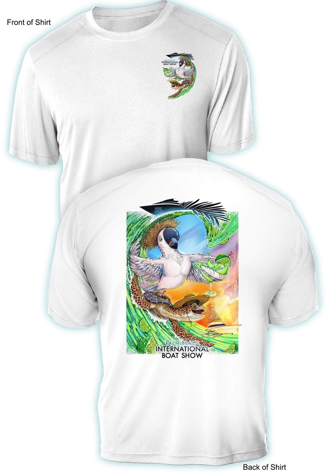 2025 Official Palm Beach Intl' Boat Show- Men’s Short Sleeve Shirt - 100% Polyester