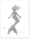 "Bait Baller Mermaid" Fine Art Paper Print