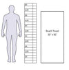 beach towel size scale