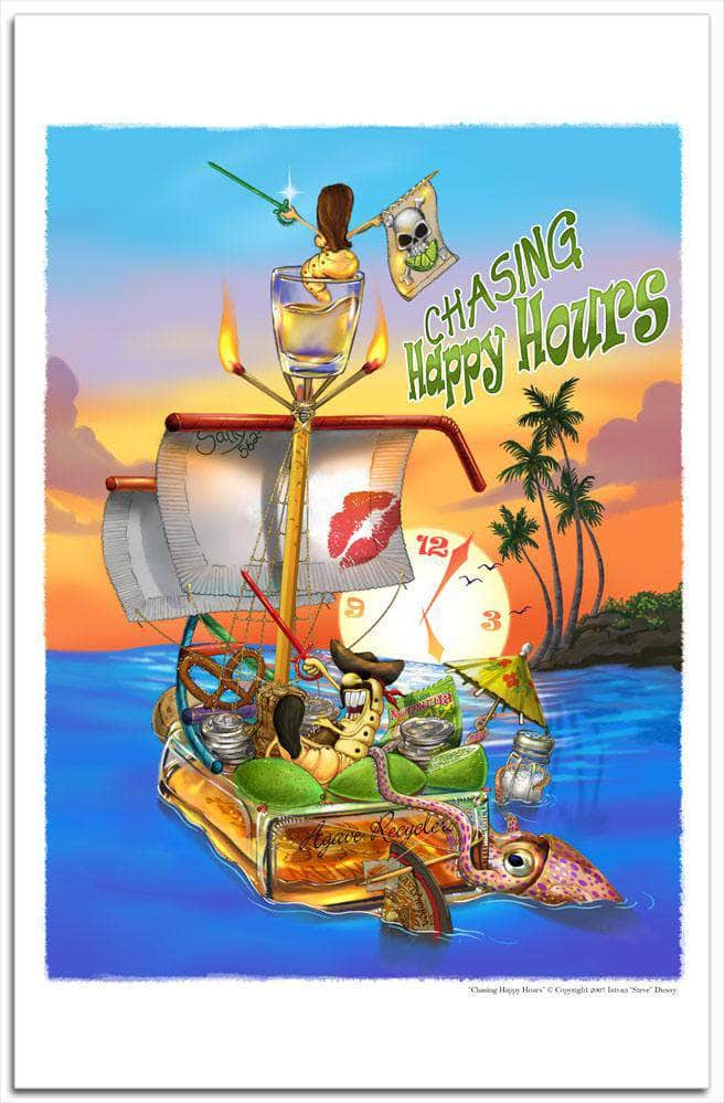 "Chasing Happy Hours" Fine Art Paper Print