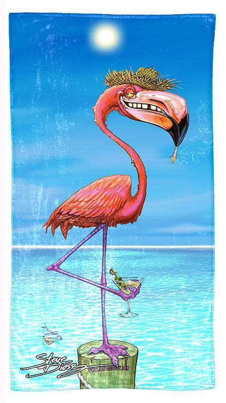 "Dirty Flamingo" Premium Beach Towel