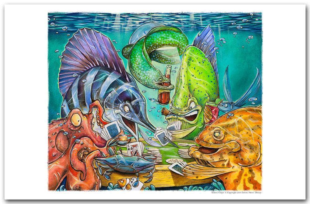 "Fish N' Chips" Fine Art Paper Print
