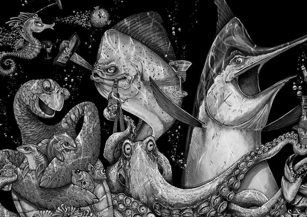 "Give and Take" Black and White Limited Edition Canvas