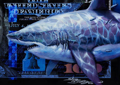 "Shark Tank" collaboration with Josh Leidolf (AKA TRAN$PARENT Artist) Limited Edition Canvas