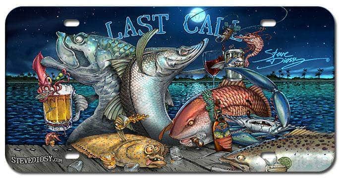 Last Call Front Vanity License Plate - Steve Diossy Marine Artist
