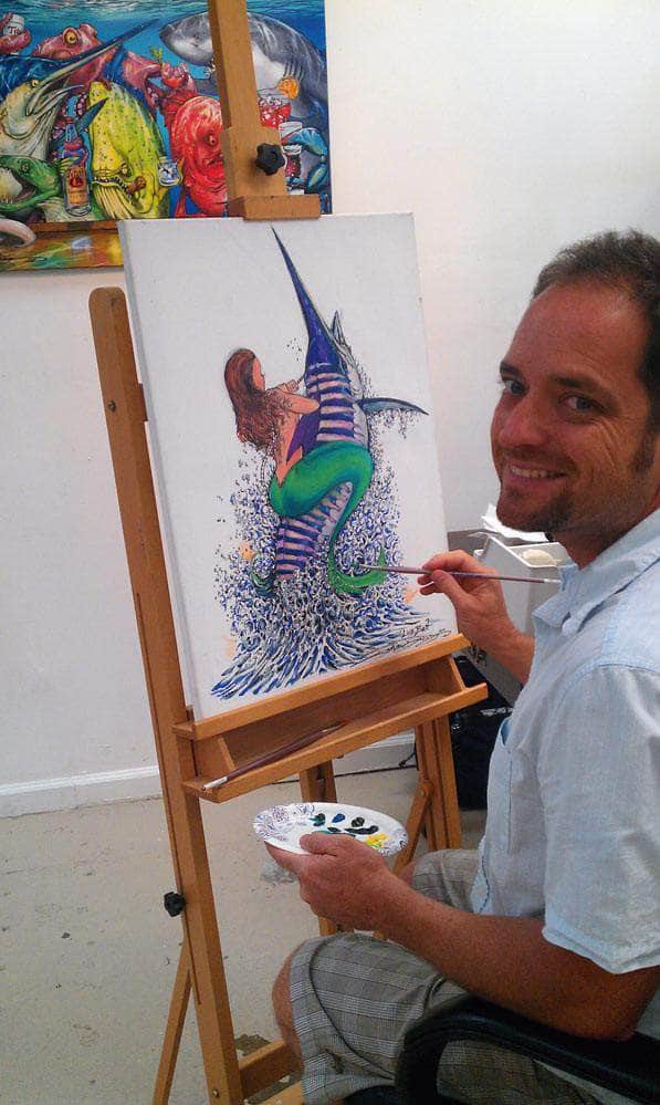 "Live Bait" Original Oil on Canvas by Steve Diossy