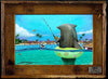 "Shark Fishing" Lobster Trap Framed Mini-Canvas