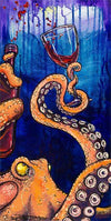 Original Oil on Canvas "Octopus the Connoisseur" by Diossy