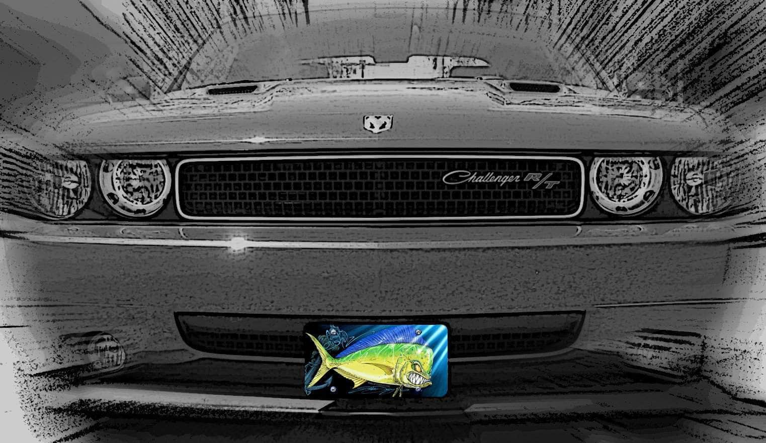 "Mad Mahi" Front License Plate on car