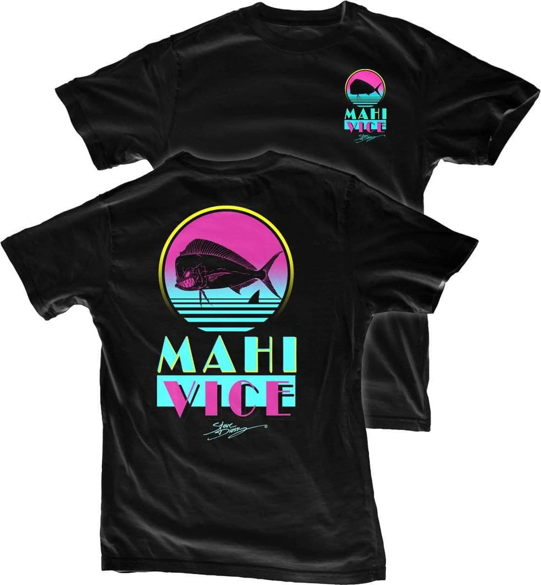 Mahi Vice Retro Cotton T-Shirt - Steve Diossy Marine Artist