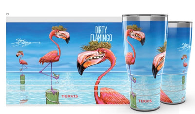 NEW DISHWASHER SAFE "Dirty Flamingo" Stainless Steel Tervis Tumbler