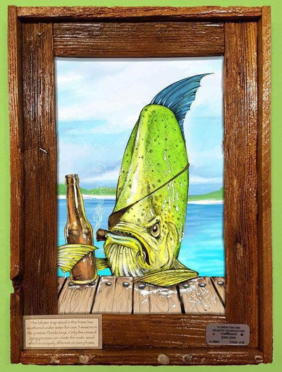 Old Salty Lobster Trap Framed Mini-Canvas - Steve Diossy Marine Artist