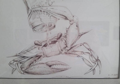 Original Pen/Ink "Crabeer" by Diossy