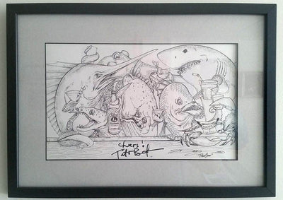 Original Pen/Ink "Tito's Cheers" by Diossy