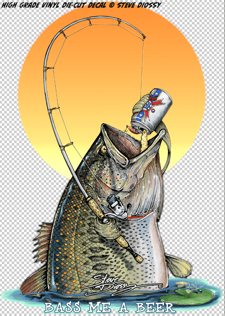 Bass Me A Beer - Large Die-Cut Sticker