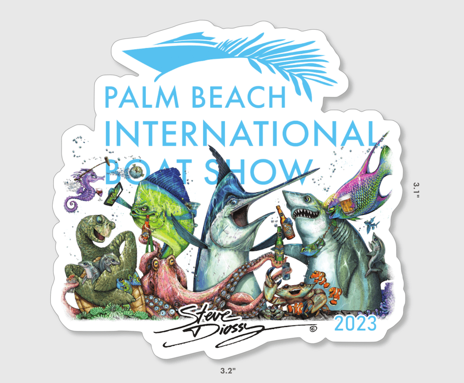 2023 Palm Beach Boat International Boat Show Promo Stickers