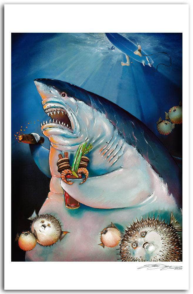 "The Shark Father" Fine Art Paper Print