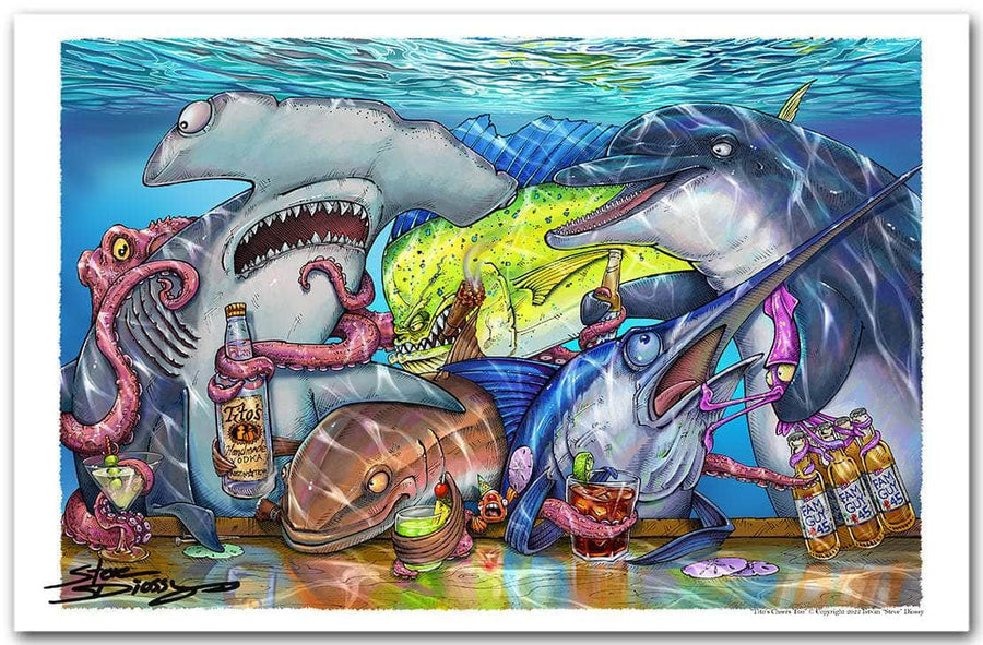 Products Tagged Fish Drinking - Steve Diossy Marine Artist