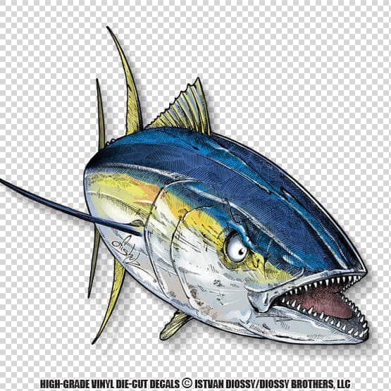 Catch this Wicked Tuna Sticker Die-Cut Marine Decal - Steve Diossy