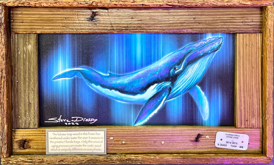 "Whale Song" Lobster Trap Framed Mini-Canvas