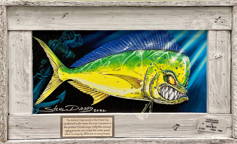 Mad Mahi-Mahi Fishing Sticker Die-Cut Marine Decal - Steve Diossy Marine  Artist