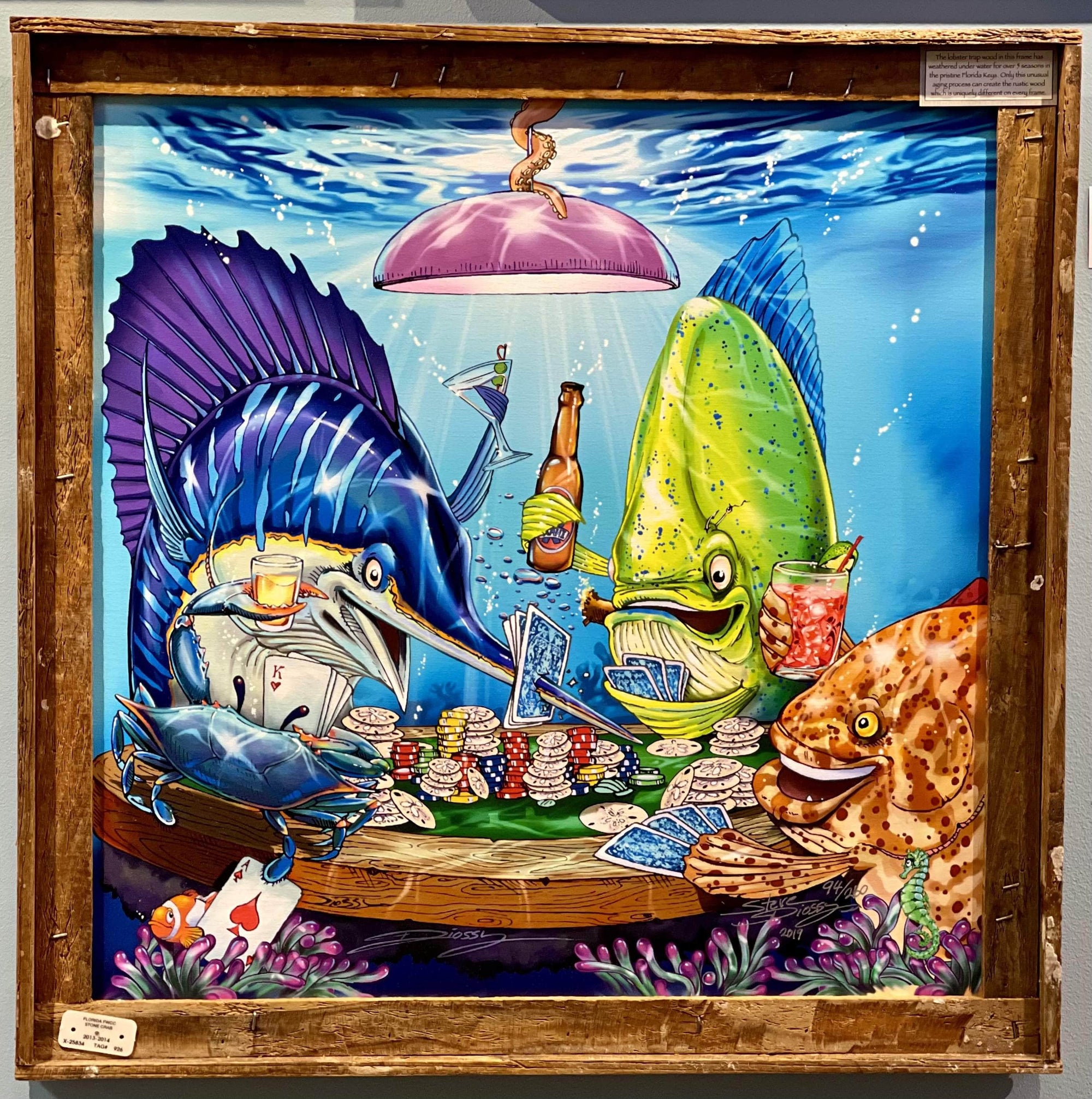 Poker Fish Limited Edition Canvas - Steve Diossy Marine Artist