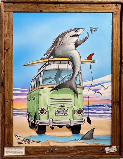 "Shark Bus" Limited Edition Canvas