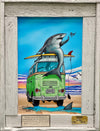 "Shark Bus" Lobster Trap Framed Mini-Canvas