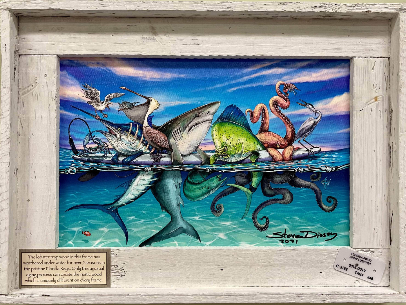 "Board Meeting" Lobster Trap Framed Mini-Canvas