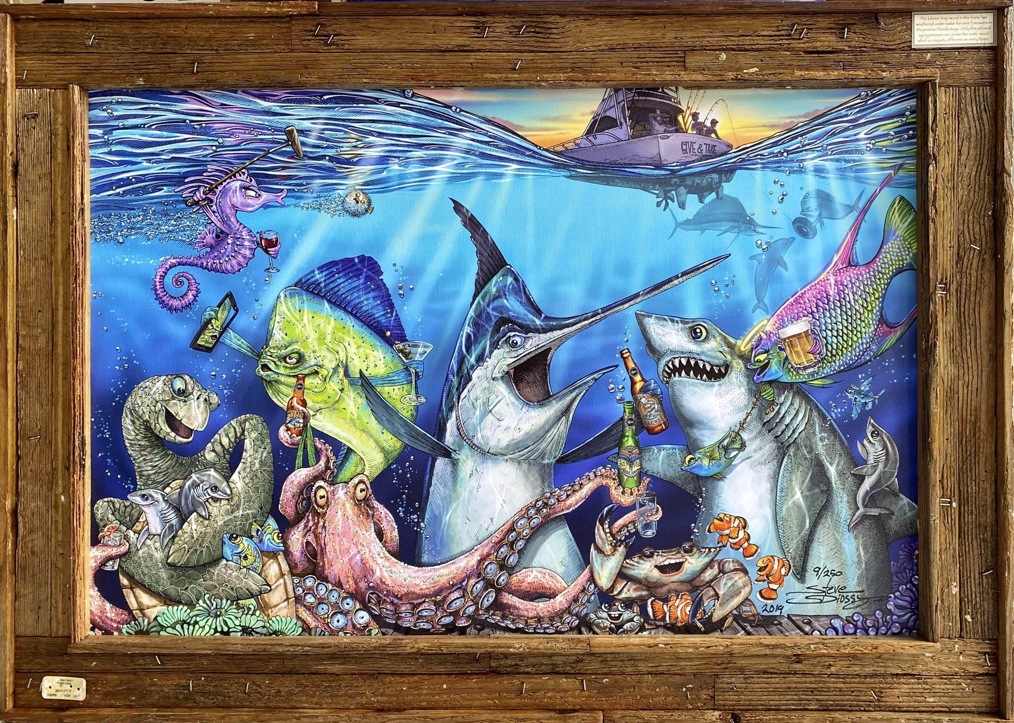 Shark Fishing Beach Towel by Steve Diossy - Steve Diossy Marine